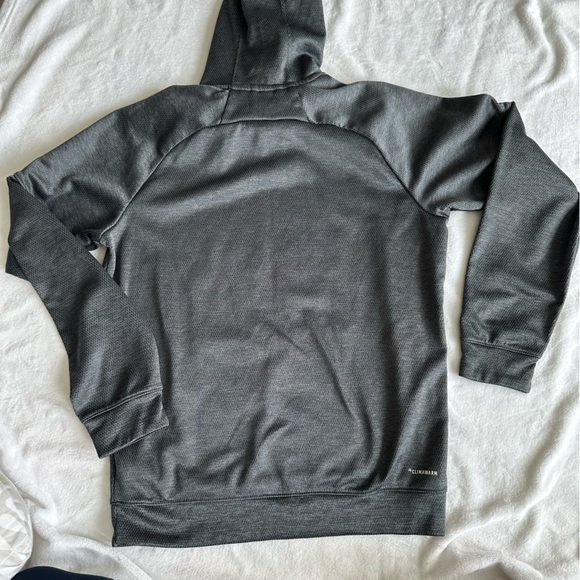 Adidas Team Issue Badge of Sport Grid Hoodie Dark Grey Heather, Medium - Picture 8 of 9